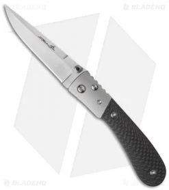 Brian Tighe Vanguard Titanium D/A Automatic Knife Carbon Fiber (3.5" Satin)