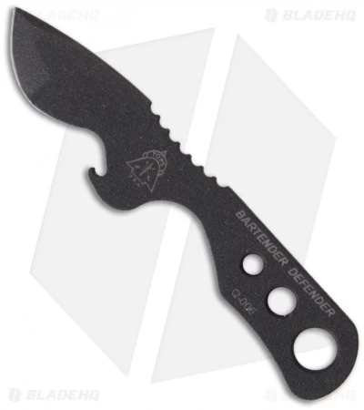 TOPS Knives Bartender Defender Neck Knife & Bottle Opener (0.75" Black) BAR-01 3 TOPS Knives Bartender Defender Neck Knife & Bottle Opener (0.75" Black) BAR-01